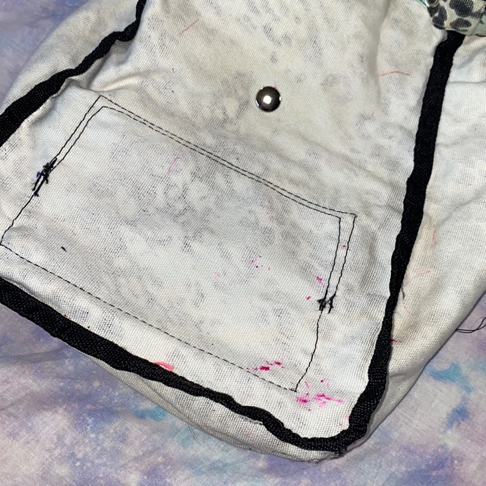 VS PINK • 2013 Teal Animal Print Drawstring Mini Backpack - Picture 9 of 14